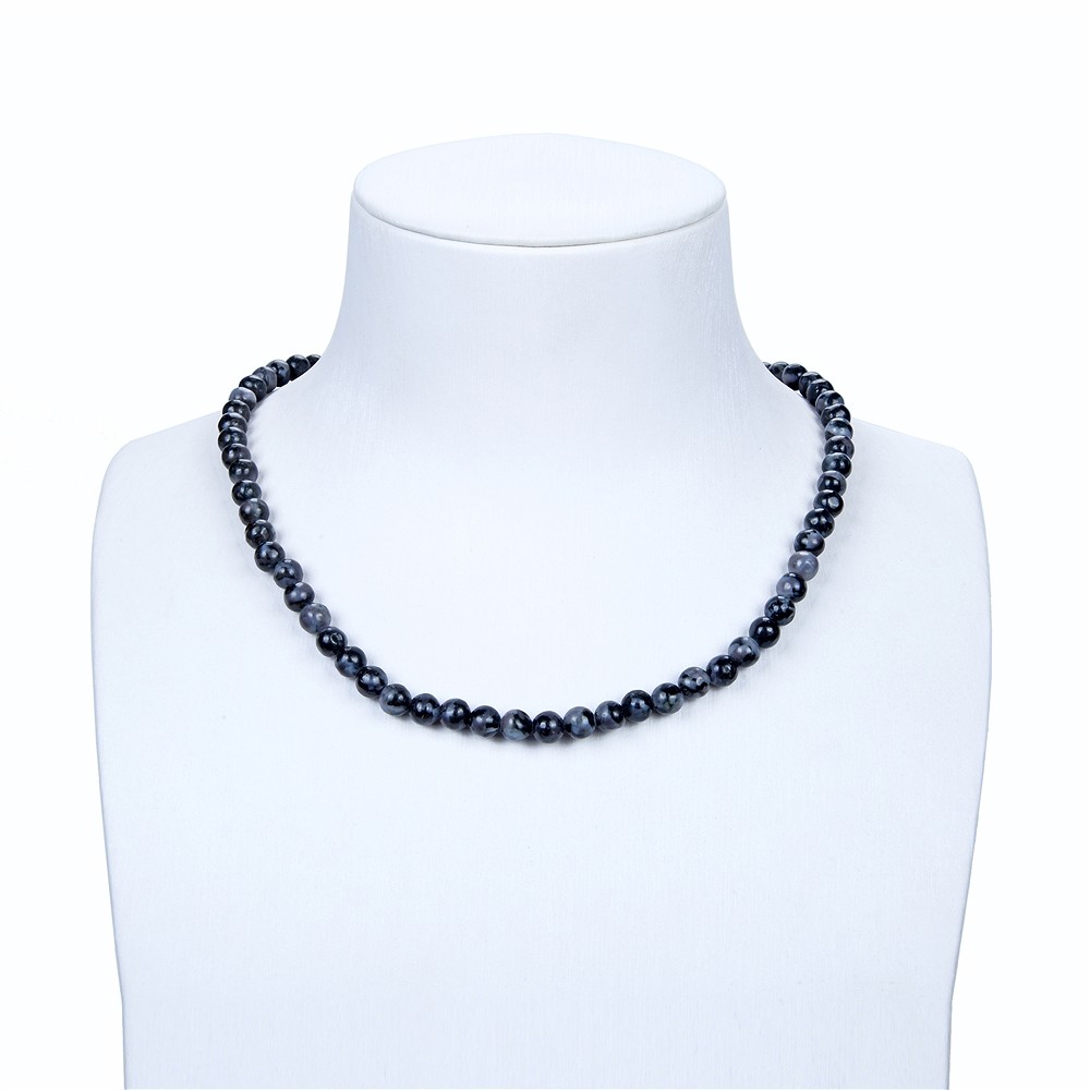 Strang Kugeln, Gabbro (Mystic Merlinite), 06mm | Marco Schreier