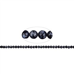 143560100520 String Beads, Gabbro (Mystic Merlinite), 06mm | wholesaler gems &amp; healing stones