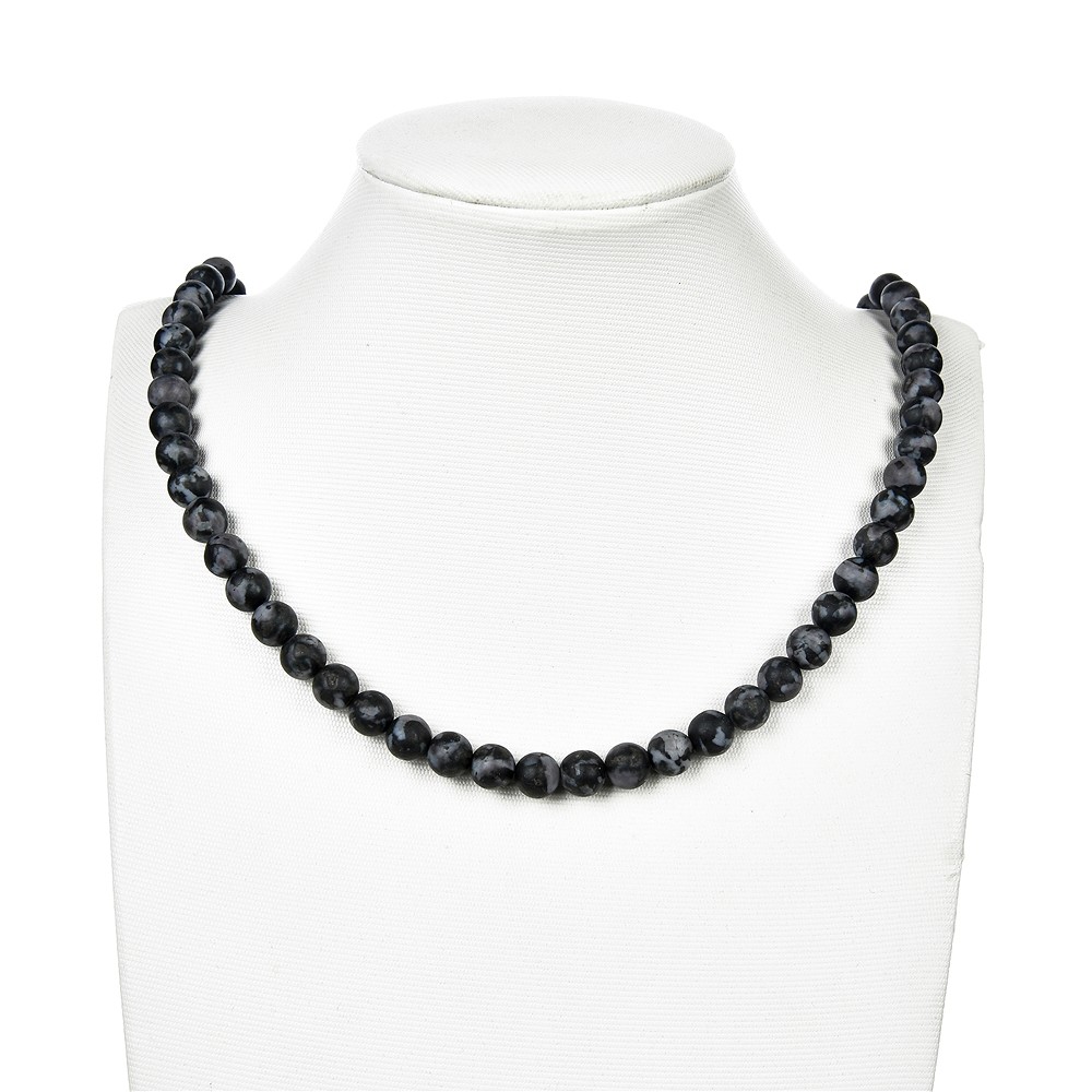 String Beads, Gabbro (Mystic Merlinite), matt, 08mm | Marco Schreier