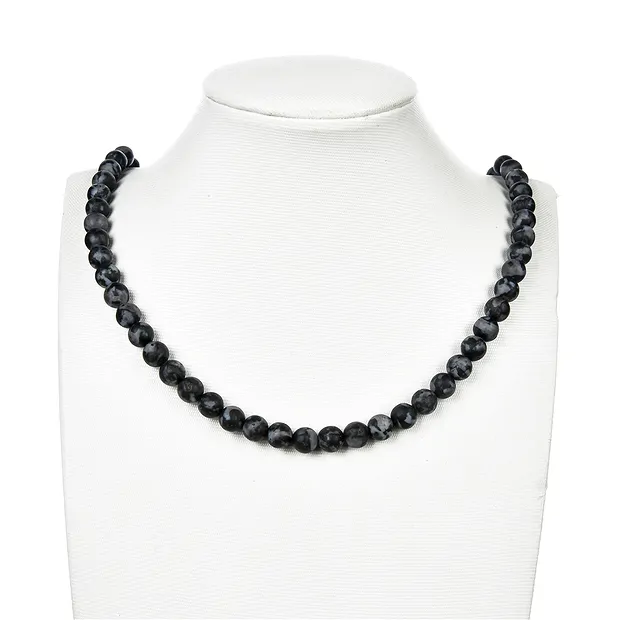 String Beads, Gabbro (Mystic Merlinite), matt, 08mm | Marco Schreier