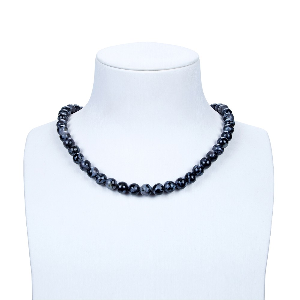 Rang de collier boules, Gabbro (Mystic Merlinite), 08mm | Marco Schreier