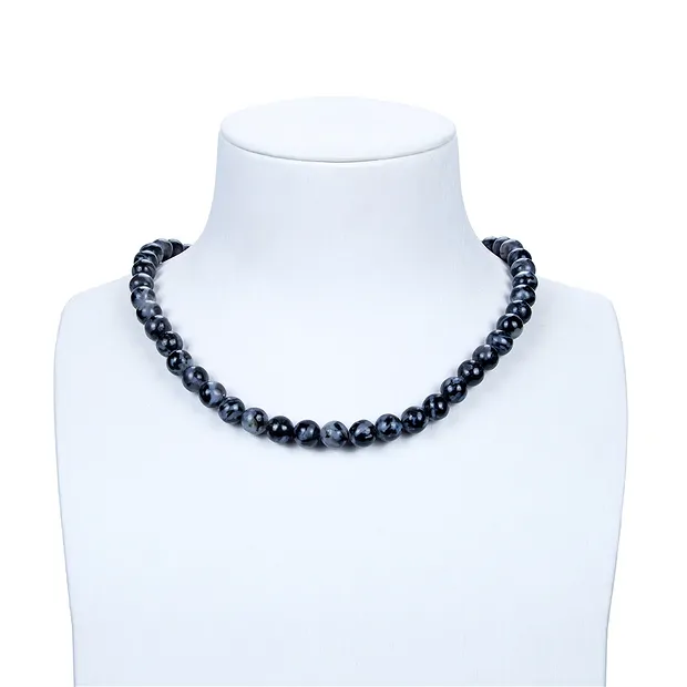 Rang de collier boules, Gabbro (Mystic Merlinite), 08mm | Marco Schreier