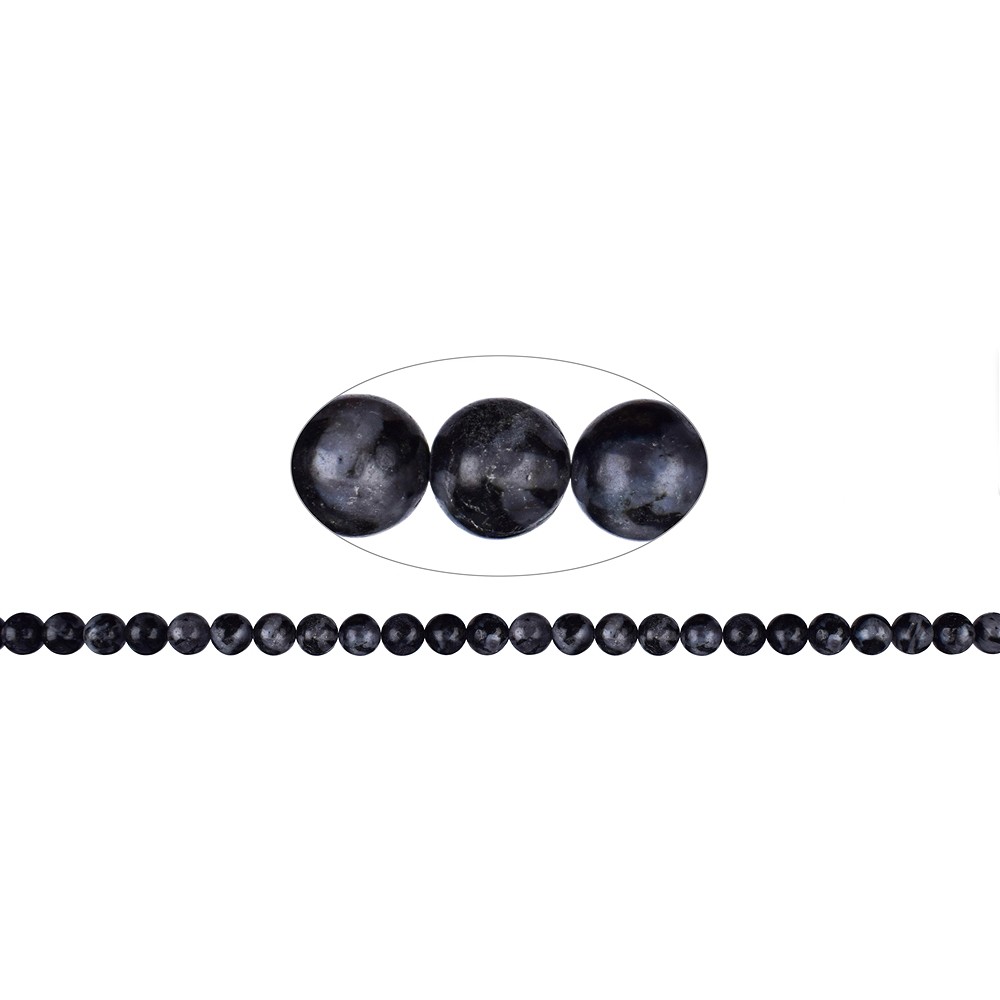 Rang de collier boules, Gabbro (Mystic Merlinite), 08mm | Marco Schreier