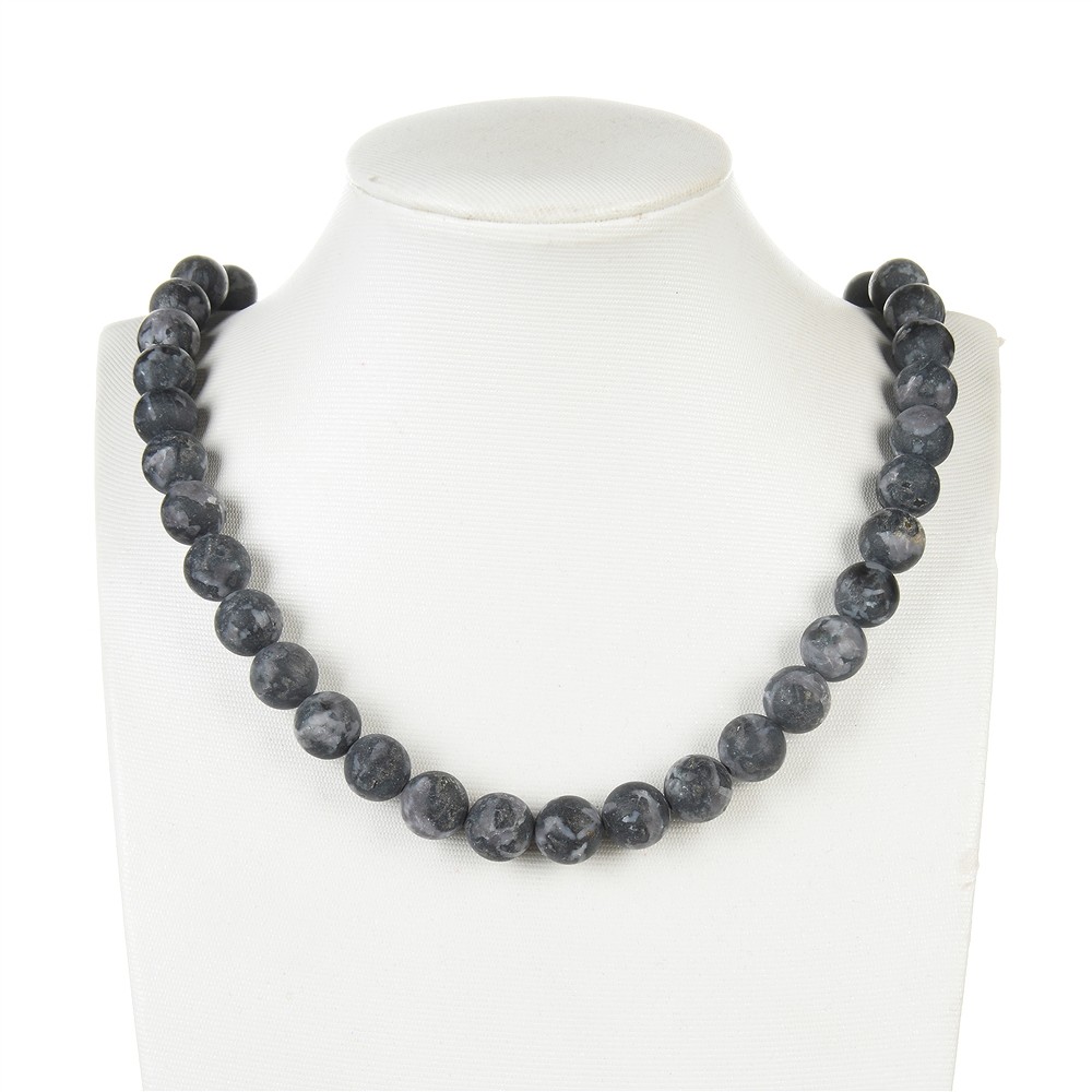 Rang de collier boules, Gabbro (Mystic Merlinite), mat, 10mm | Marco Schreier