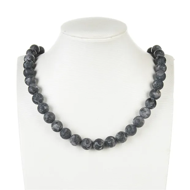 Rang de collier boules, Gabbro (Mystic Merlinite), mat, 10mm | Marco Schreier