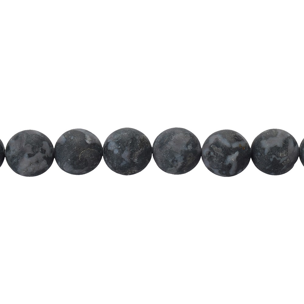 Rang de collier boules, Gabbro (Mystic Merlinite), mat, 10mm | Marco Schreier