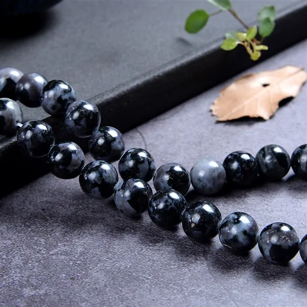 Strang Kugeln, Gabbro (Mystic Merlinite), 10mm | Marco Schreier