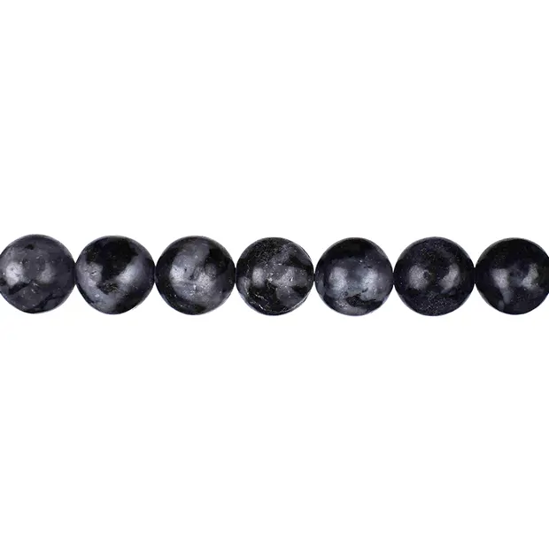 Strang Kugeln, Gabbro (Mystic Merlinite), 10mm | Marco Schreier