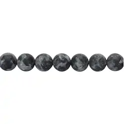 143560101010 Strang Kugeln, Gabbro (Mystic Merlinite), matt, 12mm (38cm) | Marco Schreier