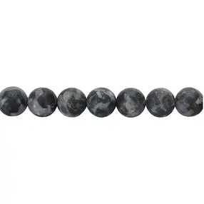 String Beads, Gabbro (Mystic Merlinite), matt, 12mm (38cm) | Marco Schreier