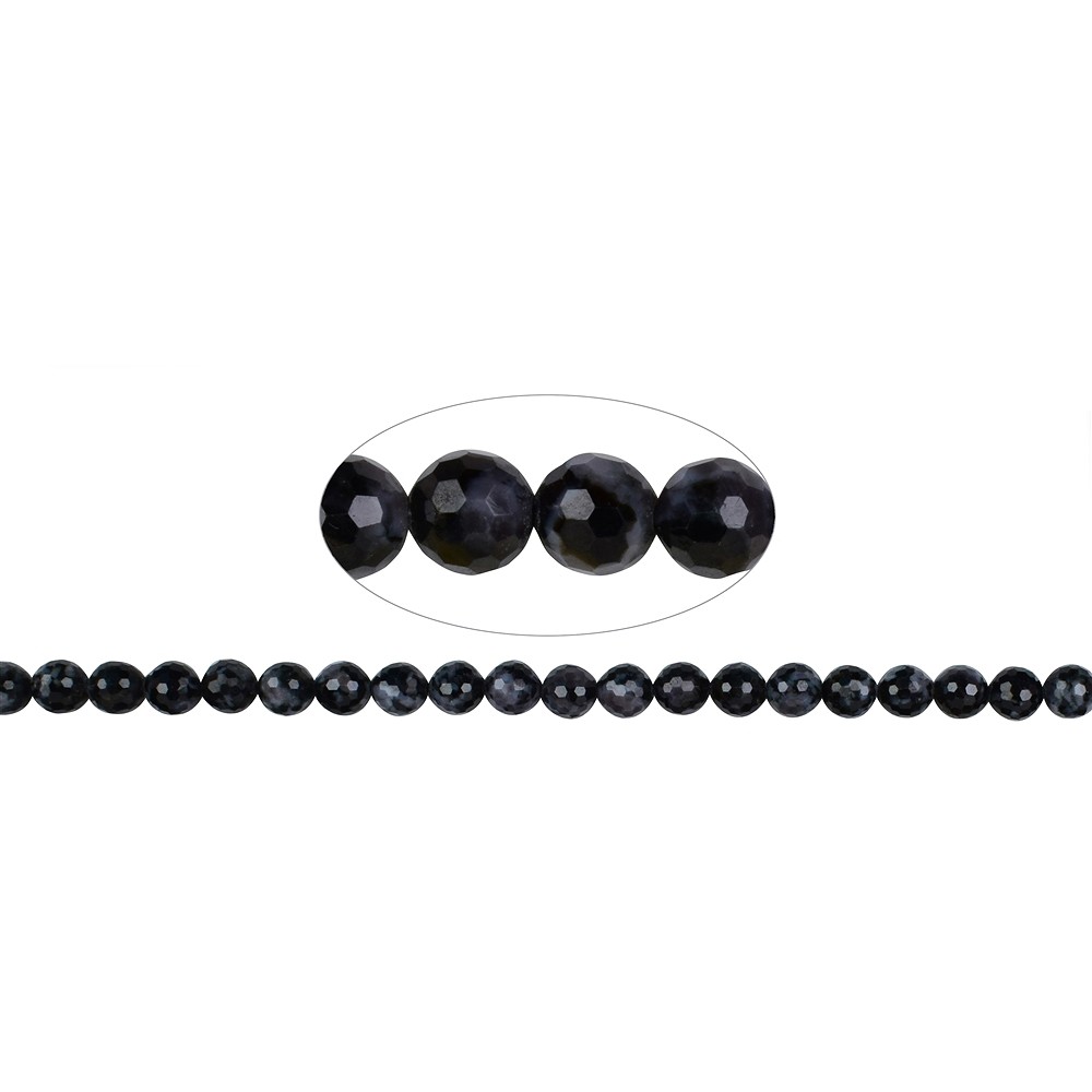 Strang Kugeln, Gabbro (Mystic Merlinite), facettiert, 06mm (39 cm) | Marco Schreier