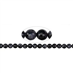 143560101820 Rang de colliers boules, Gabbro (Mystic Merlinite), à facettes, 08mm (39cm) | Marco Schreier