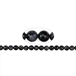 143560101820 Rang de colliers boules, Gabbro (Mystic Merlinite), à facettes, 08mm (39cm) | Marco Schreier