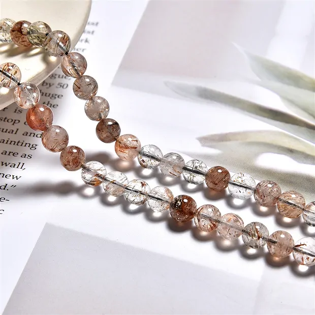 Rang de collier boules, Cacoxénite, 06,0 - 06,5mm (39cm) | Marco Schreier