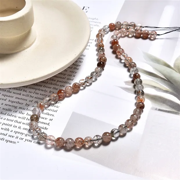 String Beads, Cacoxenite, 06,0 - 06,5mm (39cm) | gems, healing stones & jewelry