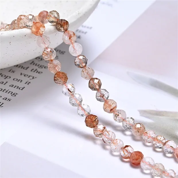 Rang de collier boules, Cacoxénite, à facettes, 04mm (39cm) | Marco Schreier