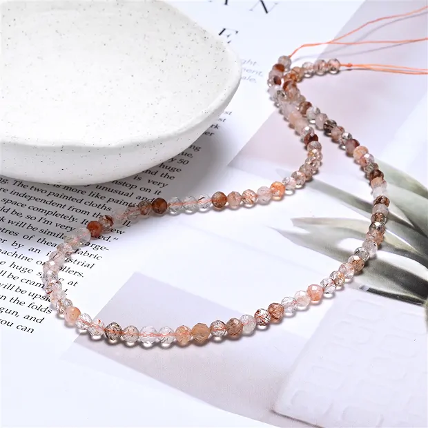 String Beads, Cacoxenite, faceted, 04mm (39cm) | gems, healing stones & jewelry