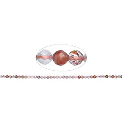 143620110221 String Beads, Cacoxenite, faceted, 04mm (39cm) | gems, healing stones & jewelry