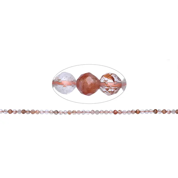 Rang de collier boules, Cacoxénite, à facettes, 04mm (39cm) | Marco Schreier