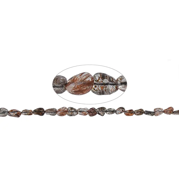 Strand of nuggets, Cacoxenite, 06-09 x 06-08mm (38cm) | Marco Schreier