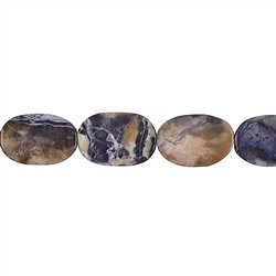 143650303320 Filo piatto a forma libera, fluorite opal (pietra di Tiffany), 30 x 20 mm | Marco Schreier