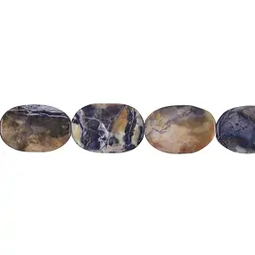 Strand Freeform flat, Fluorite Opal Jasper (Tiffany Stone), 30 x 20mm | Marco Schreier