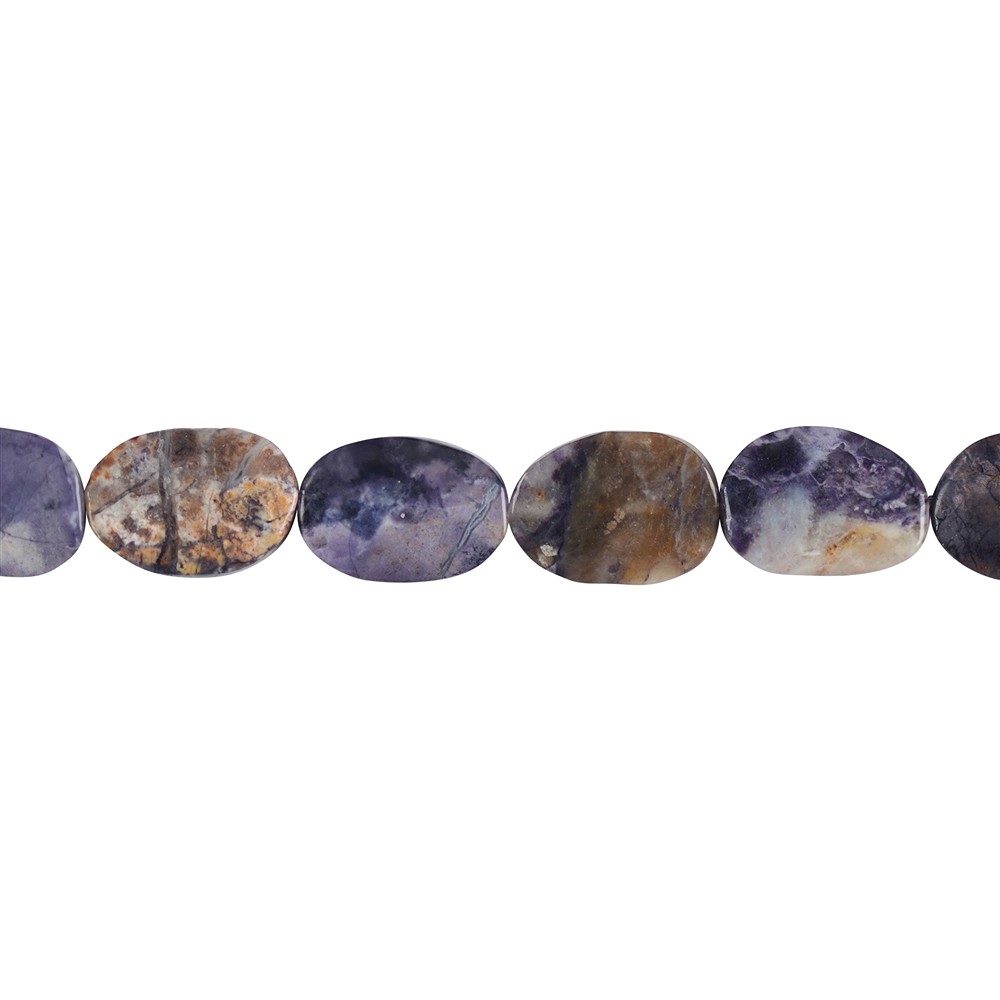 Strand freeform flat, Tiffany stone (fluorite opal), 16 x 12mm | Marco Schreier