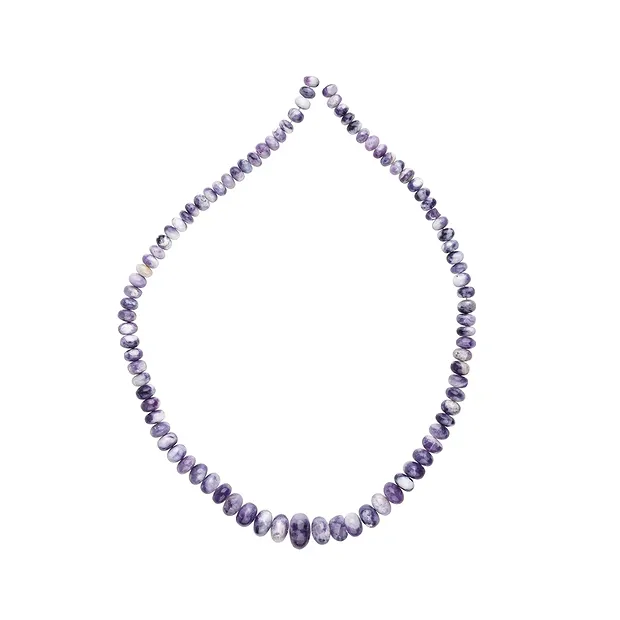 Button strand, Fluorite Opal Jasper (Tiffany Stone) 6-12mm gradient | Marco Schreier