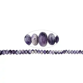 Button strand, Fluorite Opal Jasper (Tiffany Stone) 6-12mm gradient | Marco Schreier