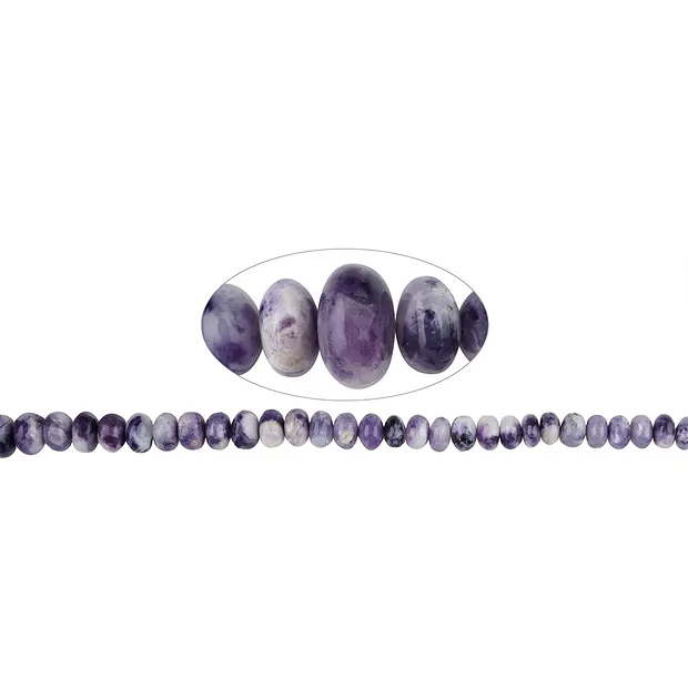 Strang Button, Fluorit-Opal (Tiffany-Stone) 6-12mm Verlauf | Marco Schreier
