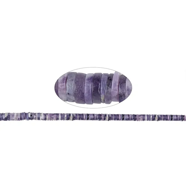Cylinder strand "Heishi", Fluorite Opal Jasper, 01 x 04 - 06mm | Marco Schreier