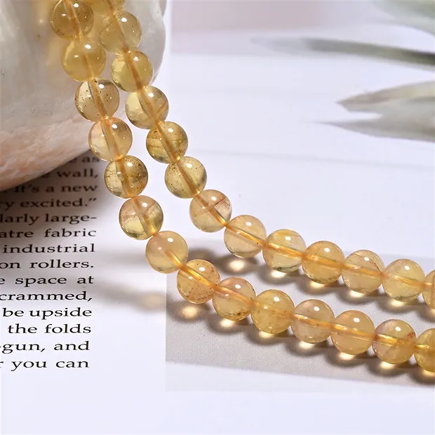 Strang Kugeln, Fluorit (gelb), 06mm | Schreier Edelsteine, Heilsteine & Schmuck