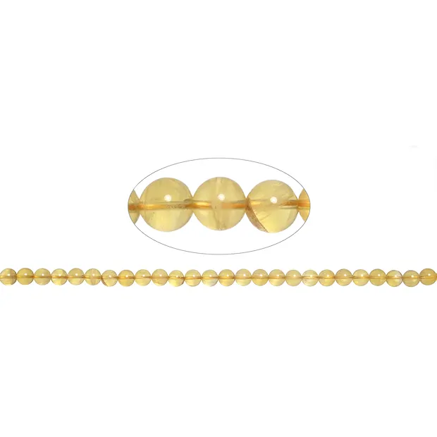 Filo di perline, Fluorite (gialla), 08 mm | grossista gemme e pietre curative