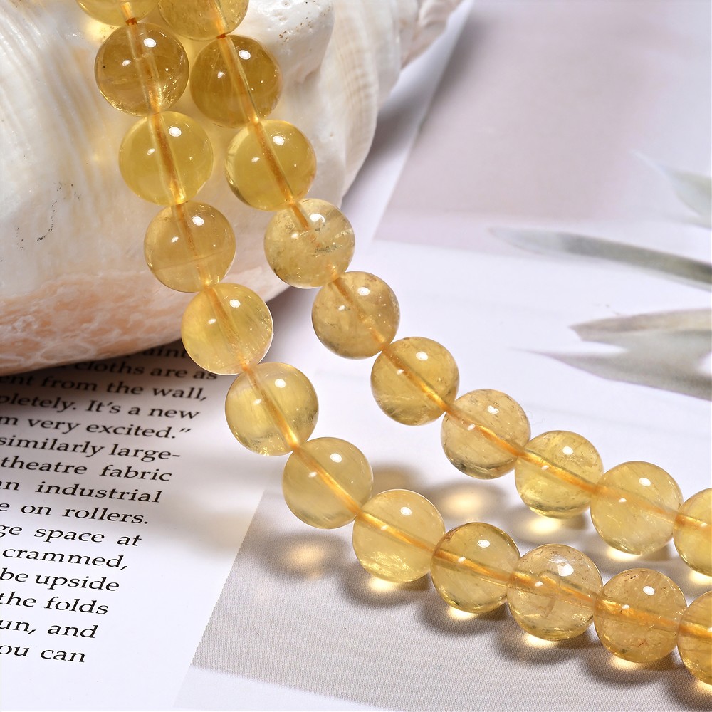 Strang Kugeln, Fluorit (gelb), 10mm | Schreier Edelsteine, Heilsteine & Schmuck