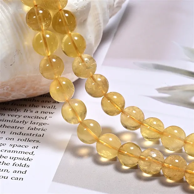 String Beads, Fluorite (yellow), 10mm | wholesale gems, healing stones & jewelry