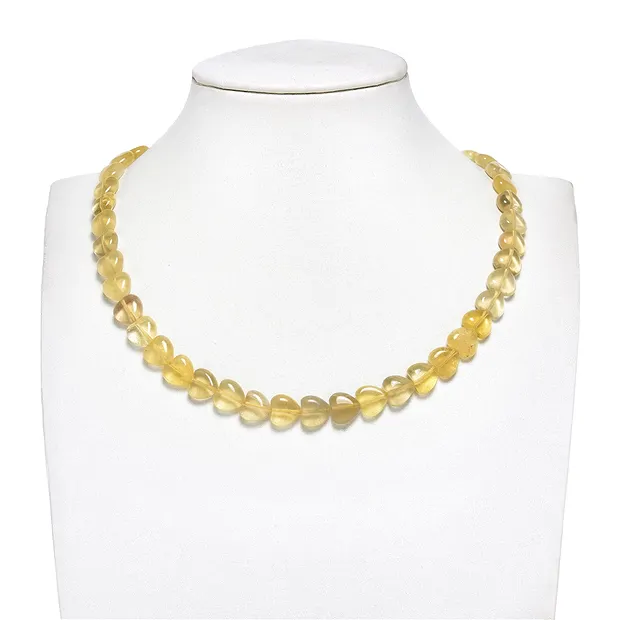 Strang Herzen, Fluorit (gelb), 10mm (39cm) | GH Edelsteine, Heilsteine & Schmuck