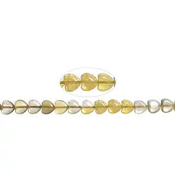 143661106520 Heart strand, Fluorite (yellow), 10mm (39cm) | wholesaler gems & healing stones