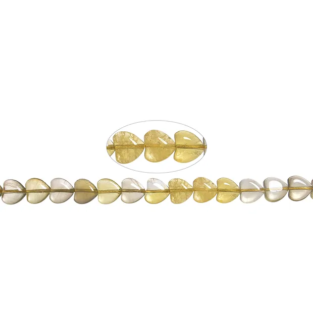 Strang Herzen, Fluorit (gelb), 10mm (39cm) | GH Edelsteine, Heilsteine & Schmuck