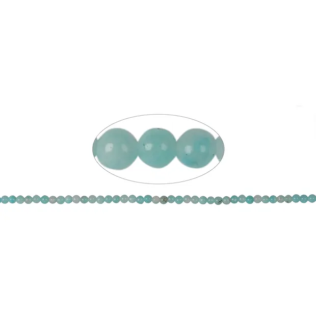 Strang Kugeln, Amazonit (hell), 03mm | Schreier Edelsteine, Heilsteine & Schmuck