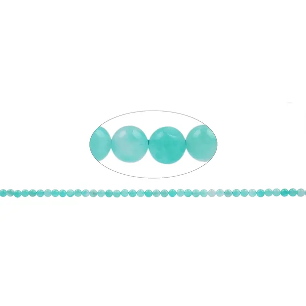Rang de collier boules, Amazonite (claire), 04mm | Marco Schreier