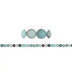 143690100717 String Beads, Amazonite (multicolored), matt, 08mm (38cm) | Marco Schreier