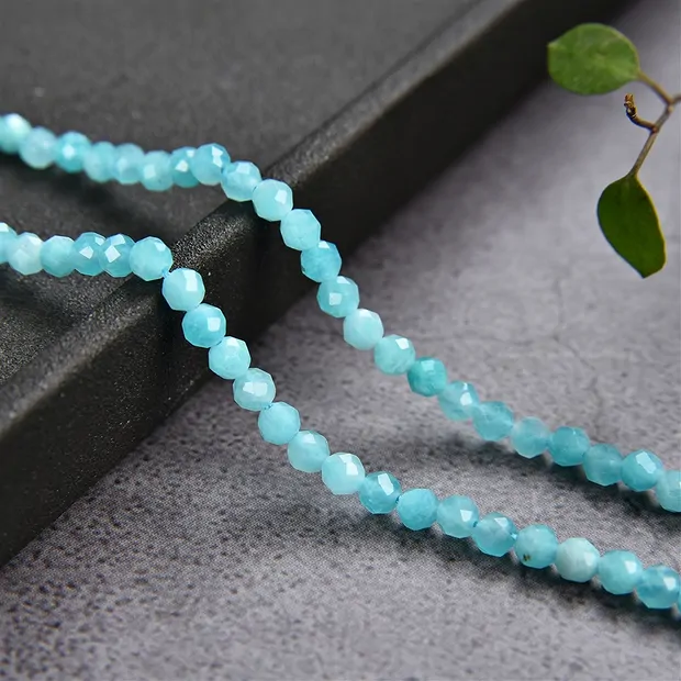 Rang de collier boules, Amazonite, à facettes, 03mm | Marco Schreier