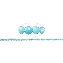 143690103621 String Beads, Amazonite, faceted, 03mm | Schreier gems, healing stones & jewelry