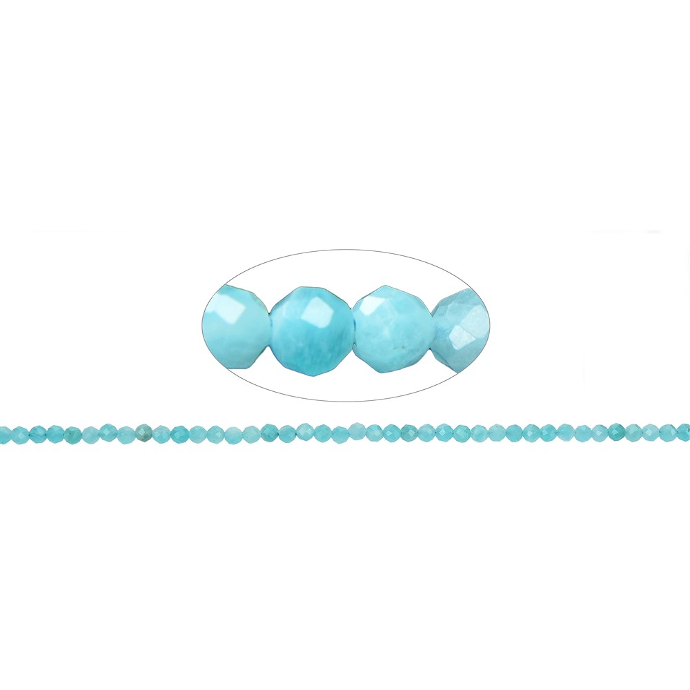 Rang de collier boules, Amazonite, à facettes, 03mm | Marco Schreier