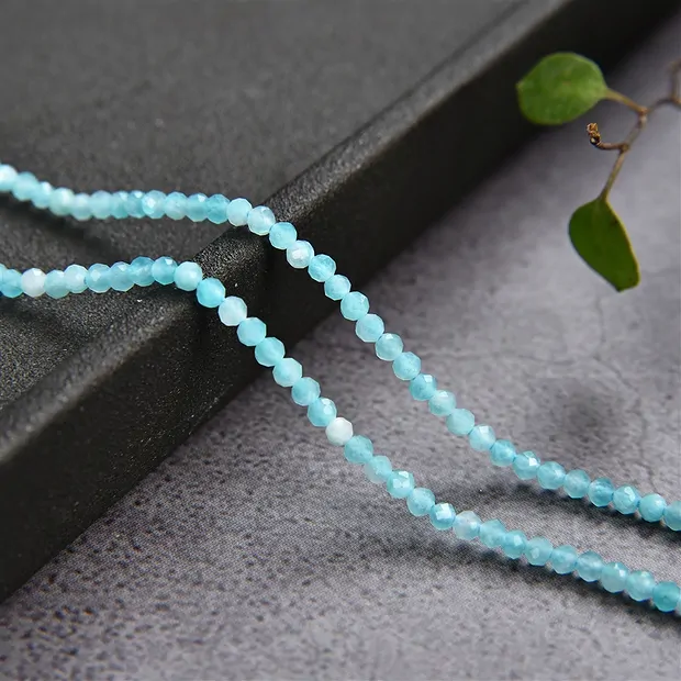 String Beads, Amazonite, faceted, 02mm | Schreier gems, healing stones & jewelry