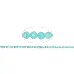 143690104024 String Beads, Amazonite, faceted, 02mm | Schreier gems, healing stones & jewelry