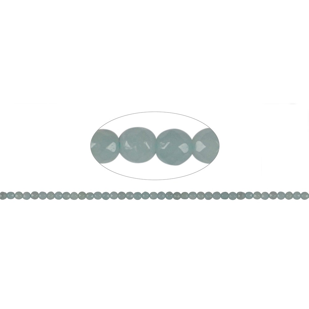 String Beads, Amazonite (light), faceted, 03mm (39cm) | Marco Schreier