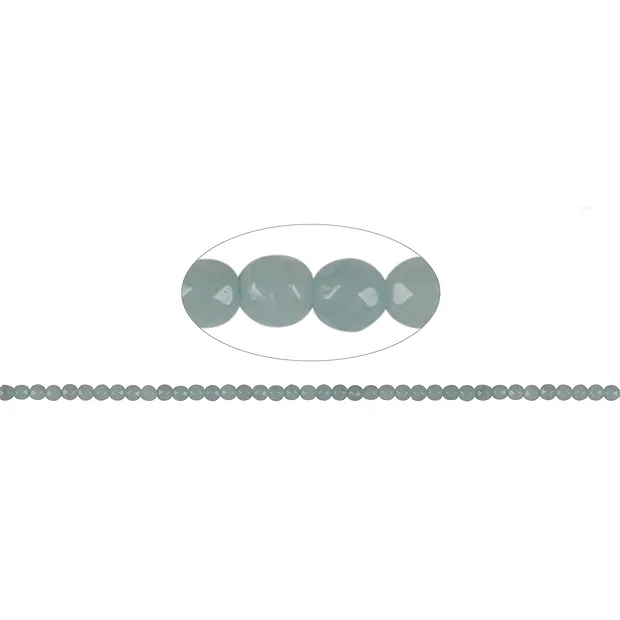 Rang de colliers boules, Amazonite (claire), à facettes, 03mm (39cm) | Marco Schreier
