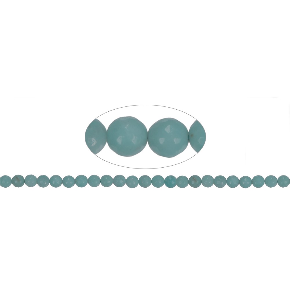 Strang Kugeln, Amazonit (China), facettiert, 08mm (38cm) | Marco Schreier