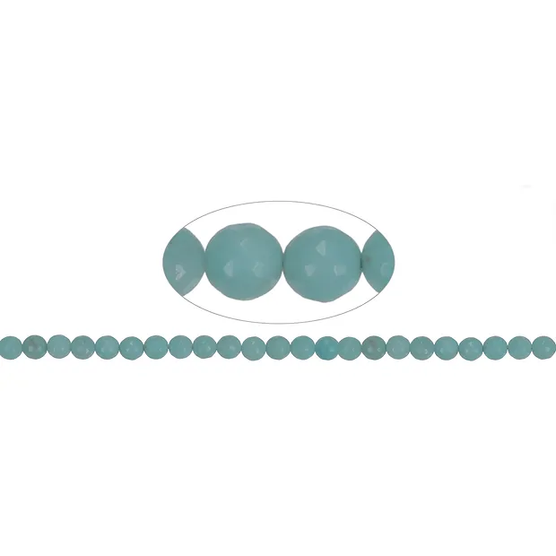 String Beads, Amazonite (China), faceted, 08mm (38cm) | Marco Schreier